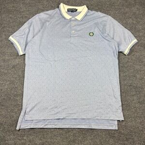 Polo Golf‎ Shirt Men's XL Ralph Lauren Light Blue Dotted Polo Oak Hill Golf